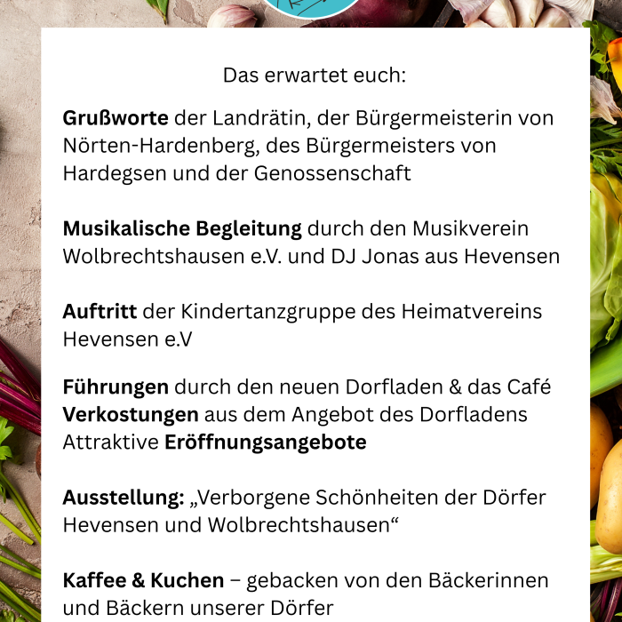 Programm für die Eröffnungsfeier